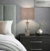 RENARA GREY MARBLE NICKEL TABLE LAMP